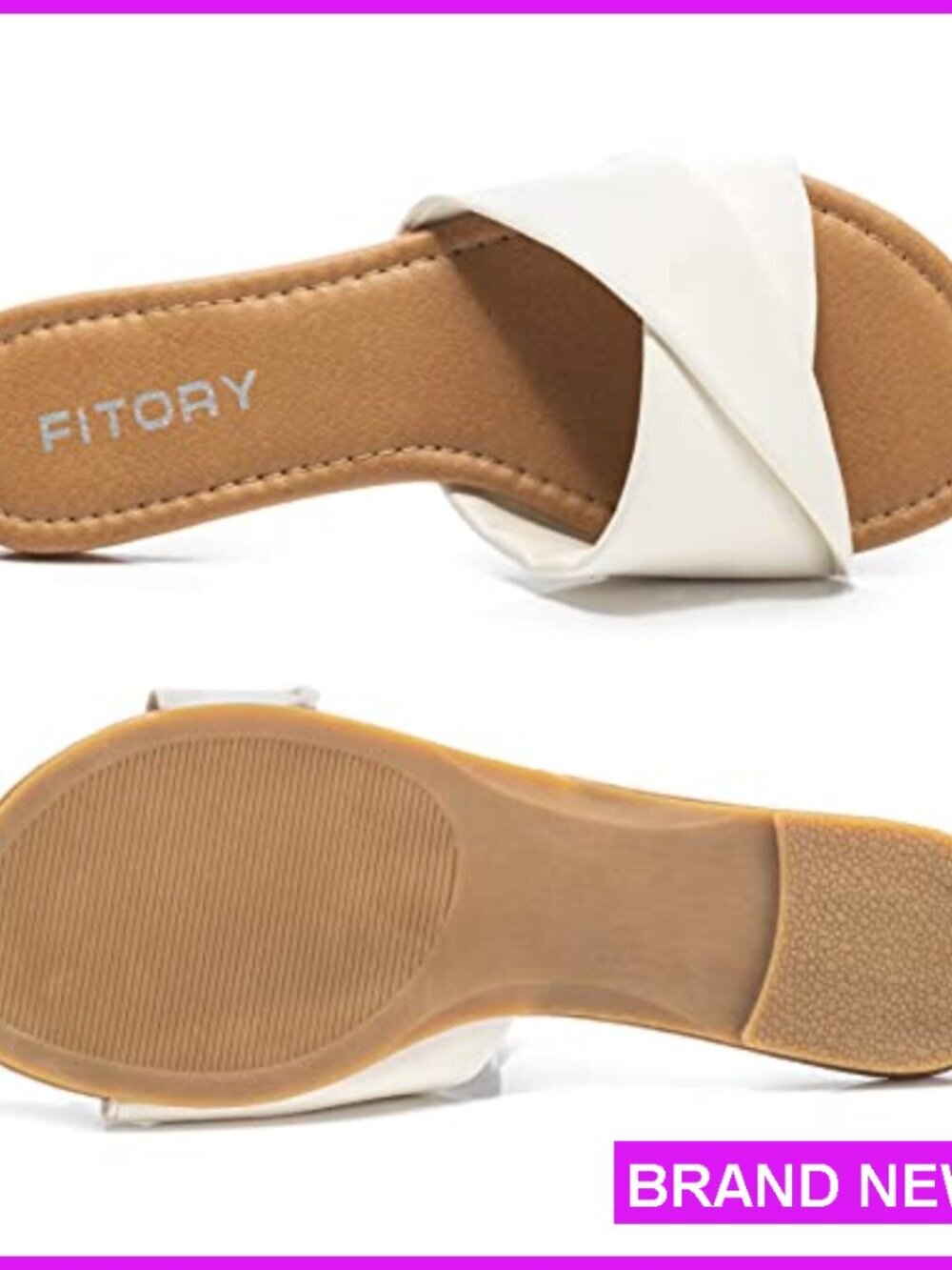 Fashion Slides Flat Sandals Soft Leather Slippers Summer Casual Chic Comfort - Picture 4 of 6